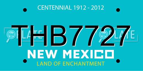 THB7727 New Mexico License Plate