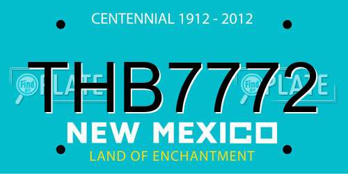 THB7772 New Mexico License Plate