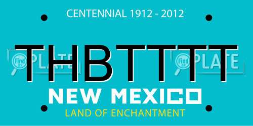 THBTTTT New Mexico License Plate