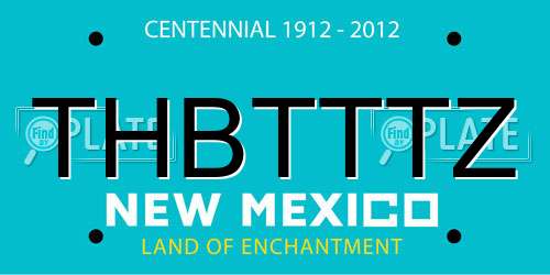 THBTTTZ New Mexico License Plate