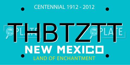THBTZTT New Mexico License Plate