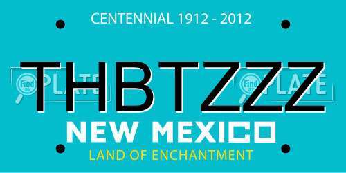 THBTZZZ New Mexico License Plate