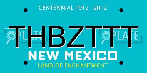 THBZTTT New Mexico License Plate