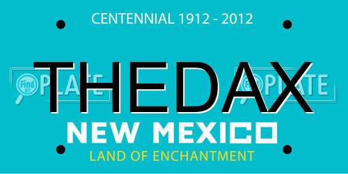 THEDAX New Mexico License Plate