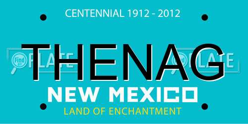 THENAG New Mexico License Plate