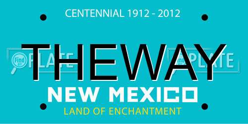 THEWAY New Mexico License Plate