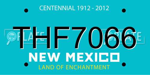 THF7066 New Mexico License Plate