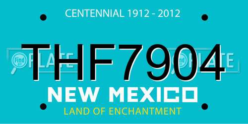 THF7904 New Mexico License Plate