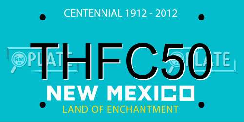 THFC50 New Mexico License Plate