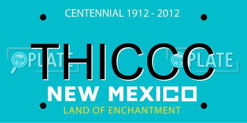 THICCC New Mexico License Plate