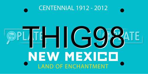 THIG98 New Mexico License Plate