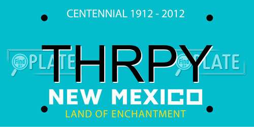 THRPY New Mexico License Plate