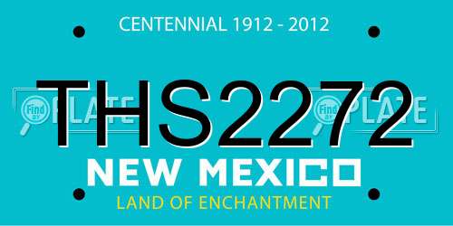 THS2272 New Mexico License Plate