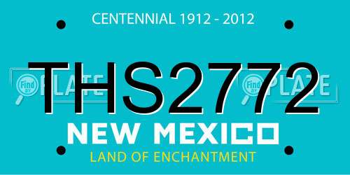 THS2772 New Mexico License Plate