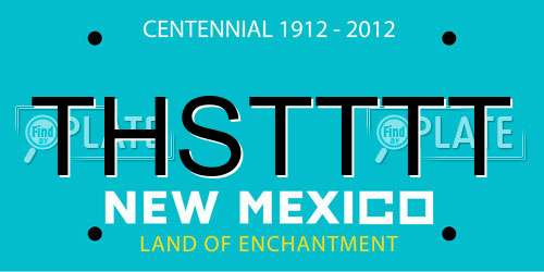 THSTTTT New Mexico License Plate