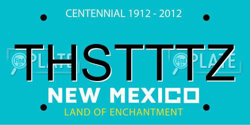 THSTTTZ New Mexico License Plate