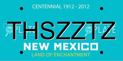 THSZZTZ New Mexico License Plate