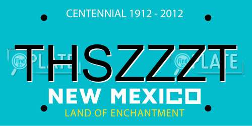 THSZZZT New Mexico License Plate