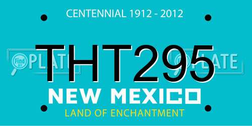 THT295 New Mexico License Plate