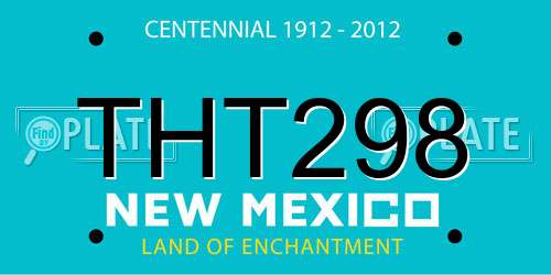 THT298 New Mexico License Plate