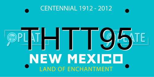THTT95 New Mexico License Plate