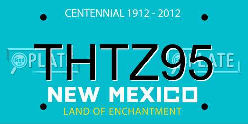 THTZ95 New Mexico License Plate
