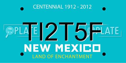 TI2T5F New Mexico License Plate