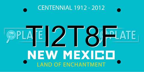 TI2T8F New Mexico License Plate