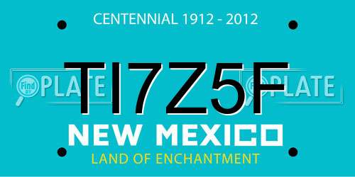 TI7Z5F New Mexico License Plate