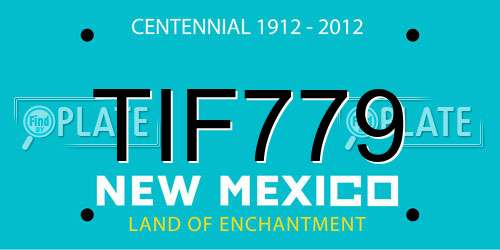 TIF779 New Mexico License Plate