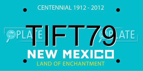 TIFT79 New Mexico License Plate