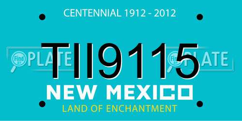 TII9115 New Mexico License Plate