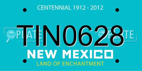TIN0628 New Mexico License Plate