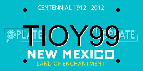 TIOY99 New Mexico License Plate