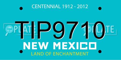 TIP9710 New Mexico License Plate