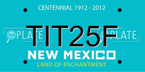 TIT25F New Mexico License Plate