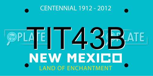 TIT43B New Mexico License Plate