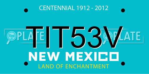 TIT53V New Mexico License Plate