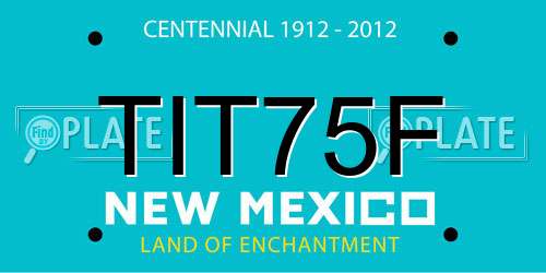 TIT75F New Mexico License Plate