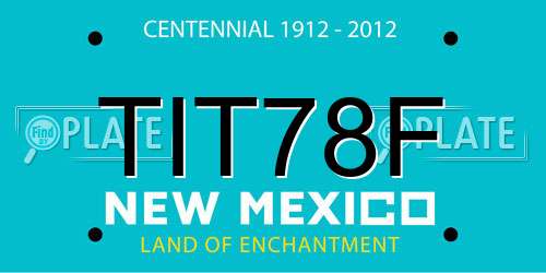 TIT78F New Mexico License Plate