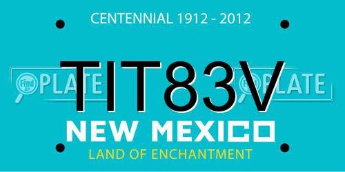 TIT83V New Mexico License Plate