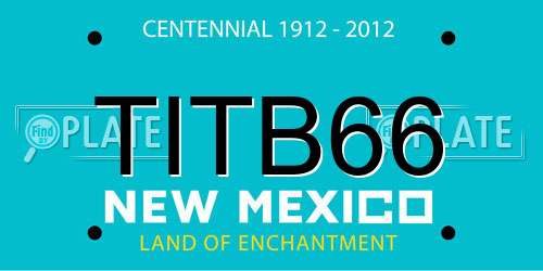 TITB66 New Mexico License Plate