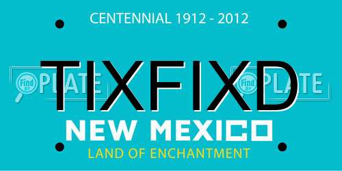 TIXFIXD New Mexico License Plate