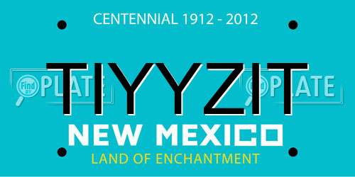 TIYYZIT New Mexico License Plate