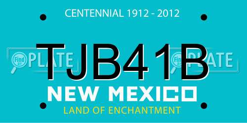 TJB41B New Mexico License Plate