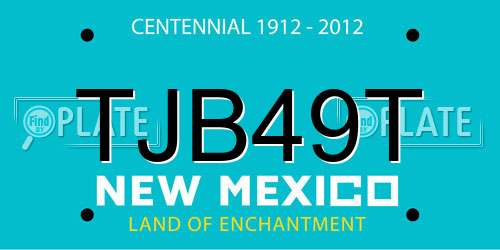 TJB49T New Mexico License Plate