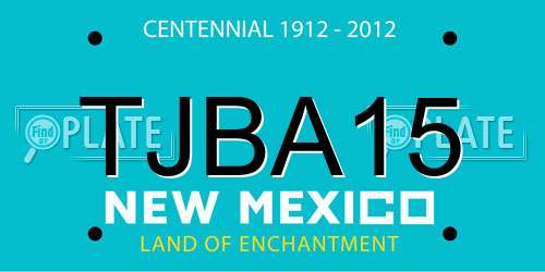 TJBA15 New Mexico License Plate