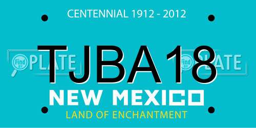 TJBA18 New Mexico License Plate