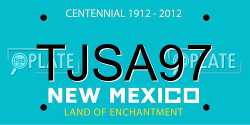 TJSA97 New Mexico License Plate