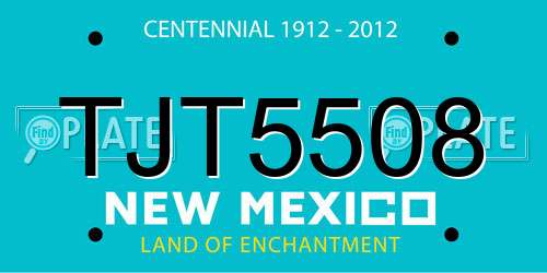 TJT5508 New Mexico License Plate